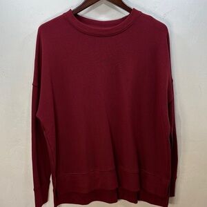 Time and Tru Burgandy Crewneck Long Sleeve Plus Size Sweatshirt SZ 16/18 | XL